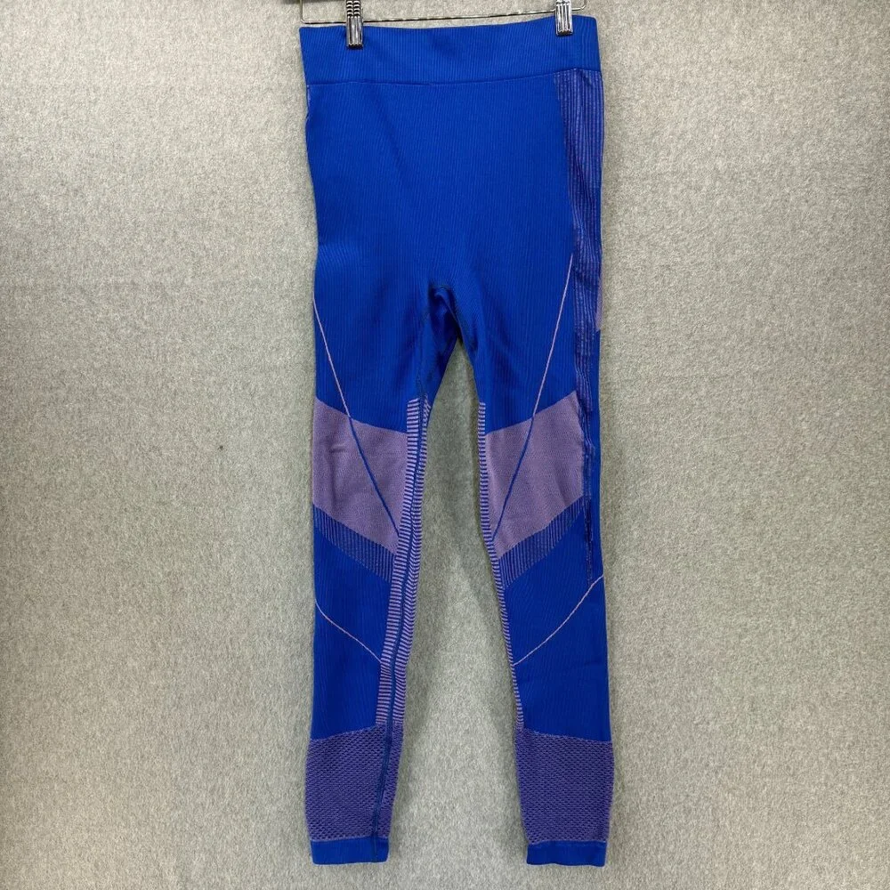LAPP.‎ Womens Size Large Full Length Blue Purple Leggings Workout Athletic Gym